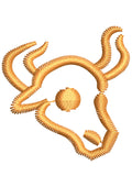 Bull Head Embroidery Design
