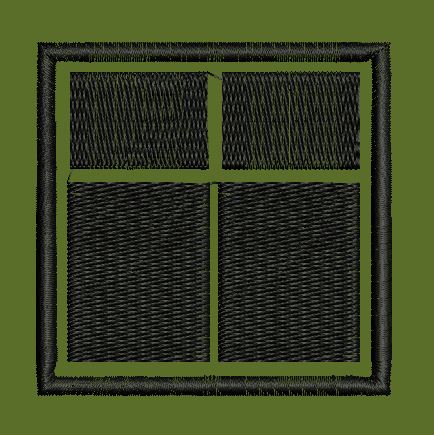 Four Pane Window Lattice Embroidery Design