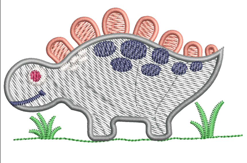 Baby Dinosaur Embroidery Design