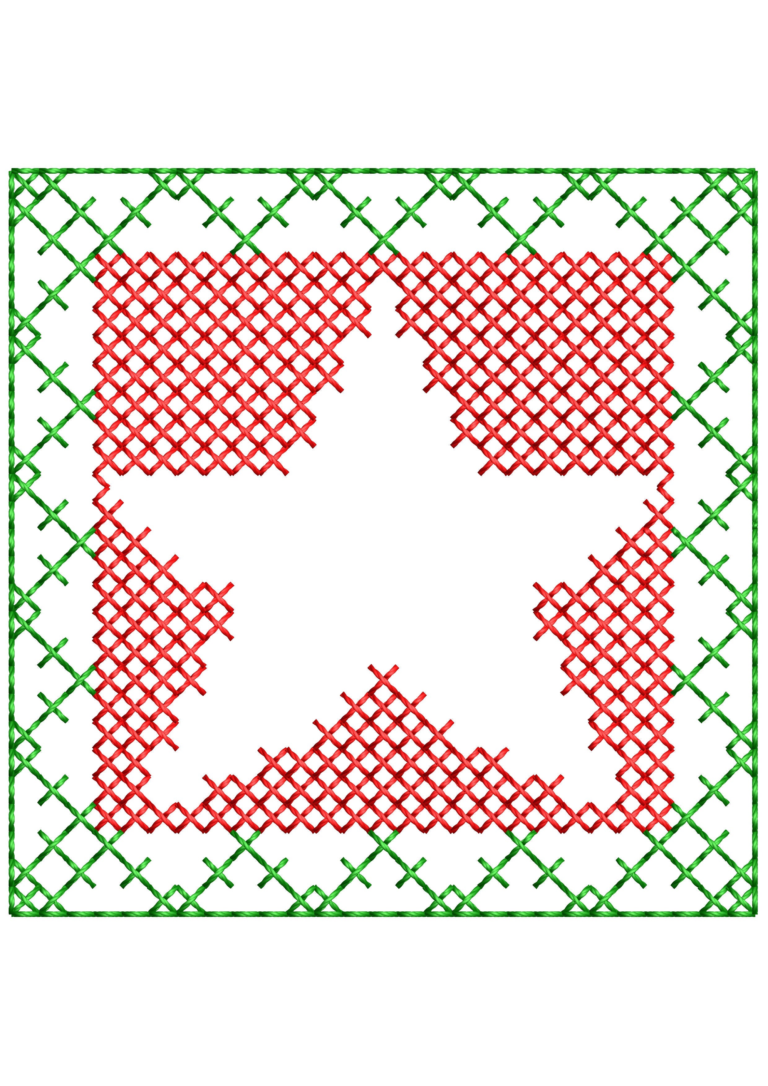 Star Crosstitch Embroidery Design
