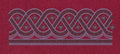 Floral Border Purple Circle Lines Embroidery Design