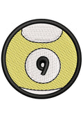 Nine N Ball Embroidery Design