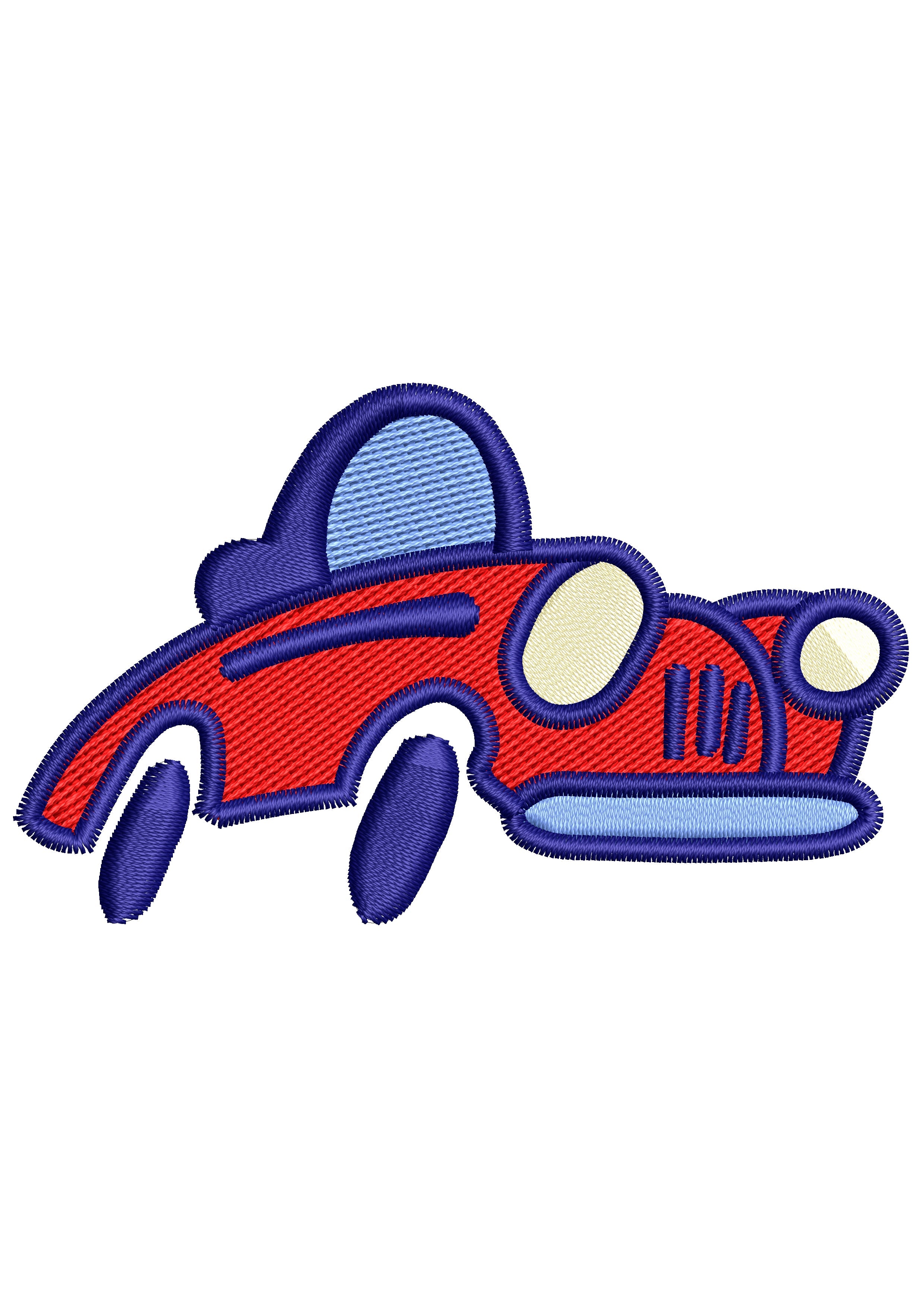 Jump Car Embroidery Design