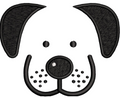 Dog Face Embroidery Design
