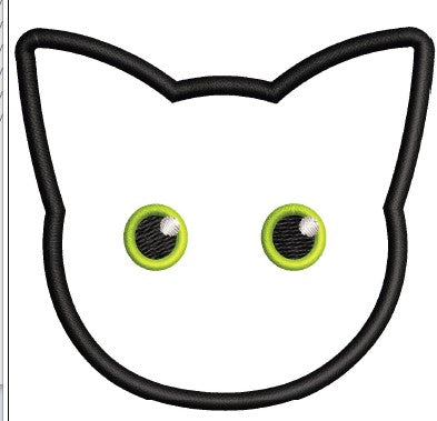 Cat Face Embroidery Design