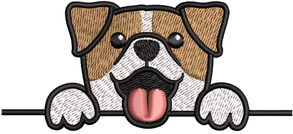 Dog Face Embroidery Design