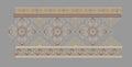 Geometric Lattice Damask Trim Embroidery Design
