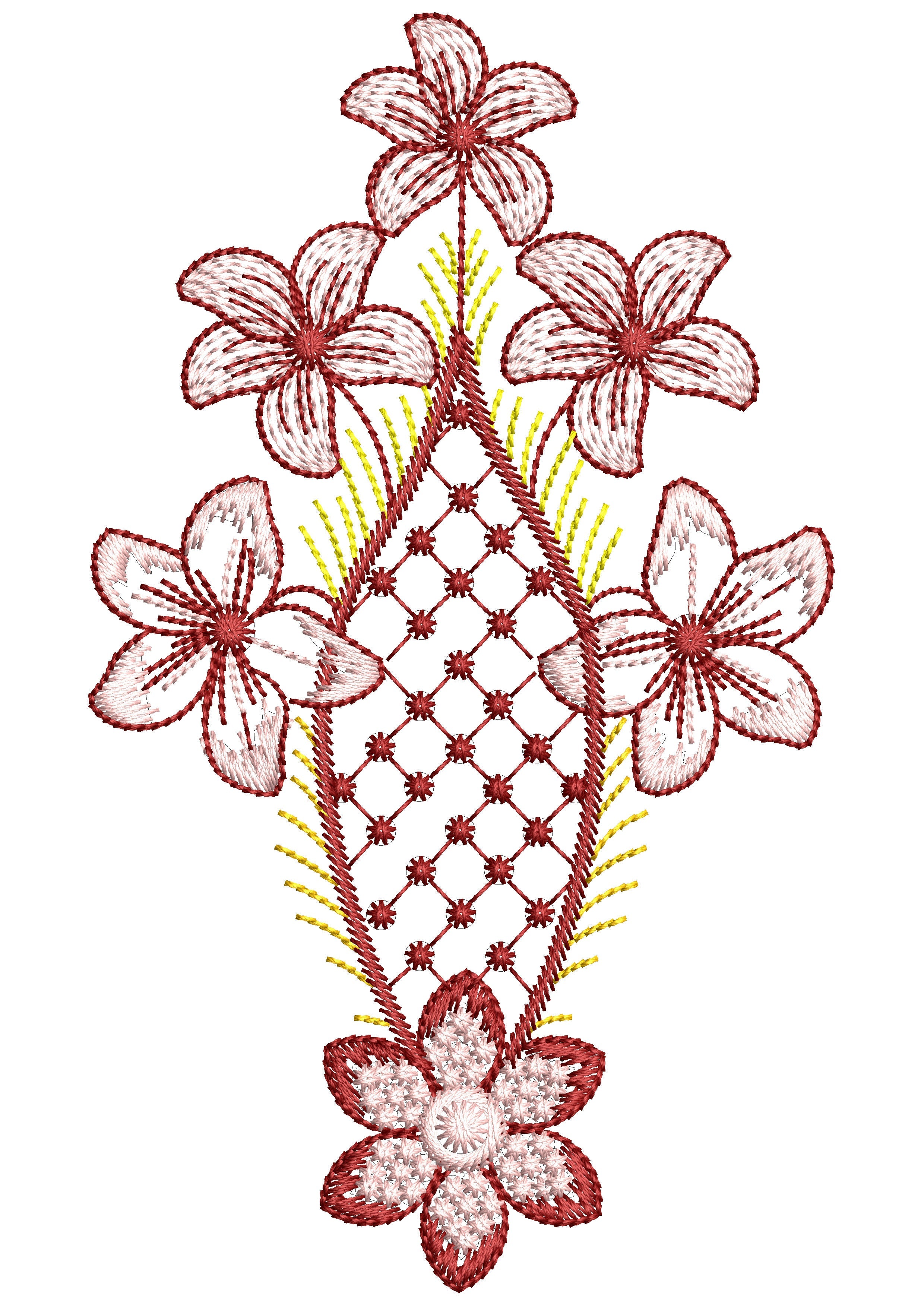 Flower Bunch Embroidery Design