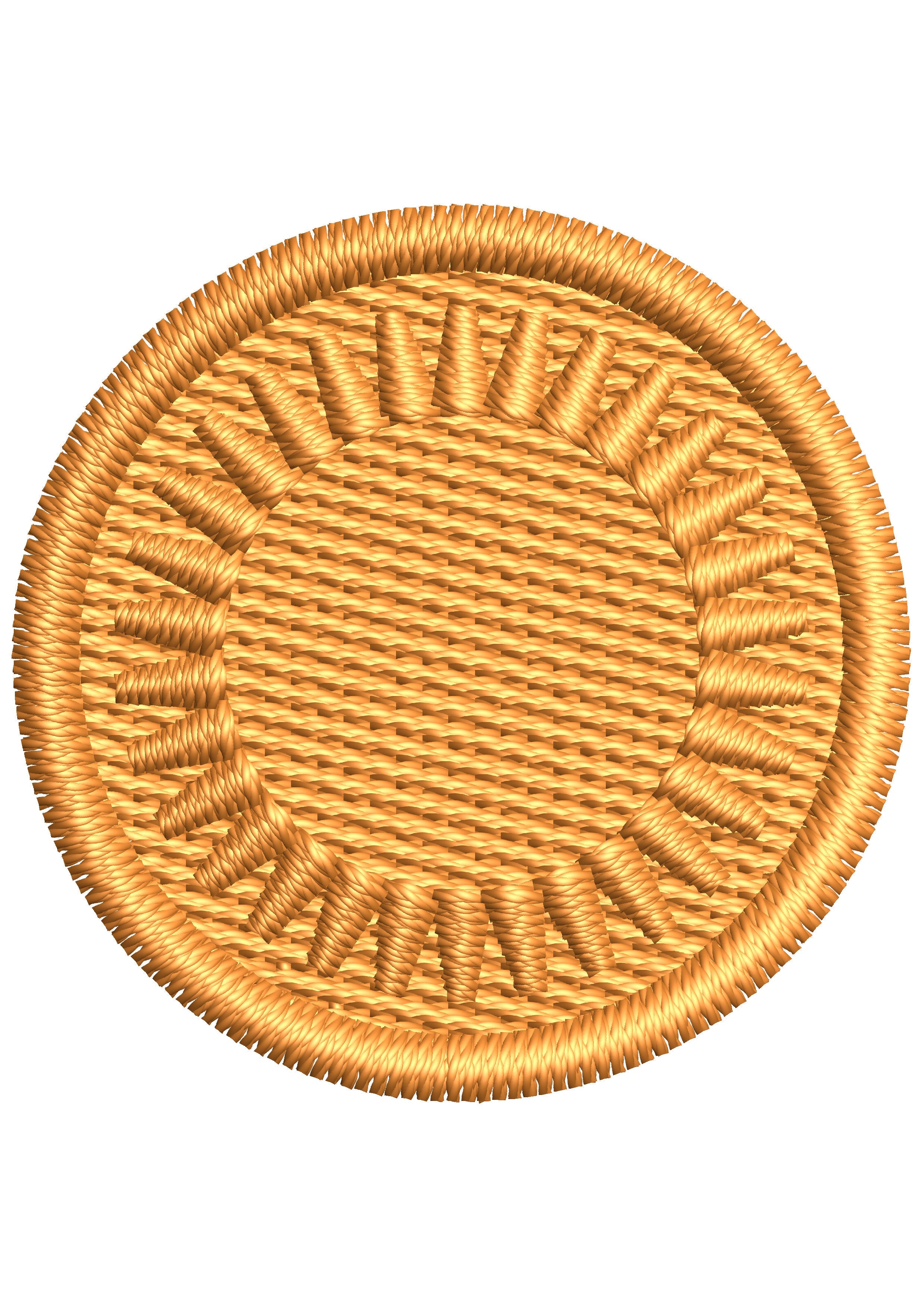 Gold Coin Embroidery Design