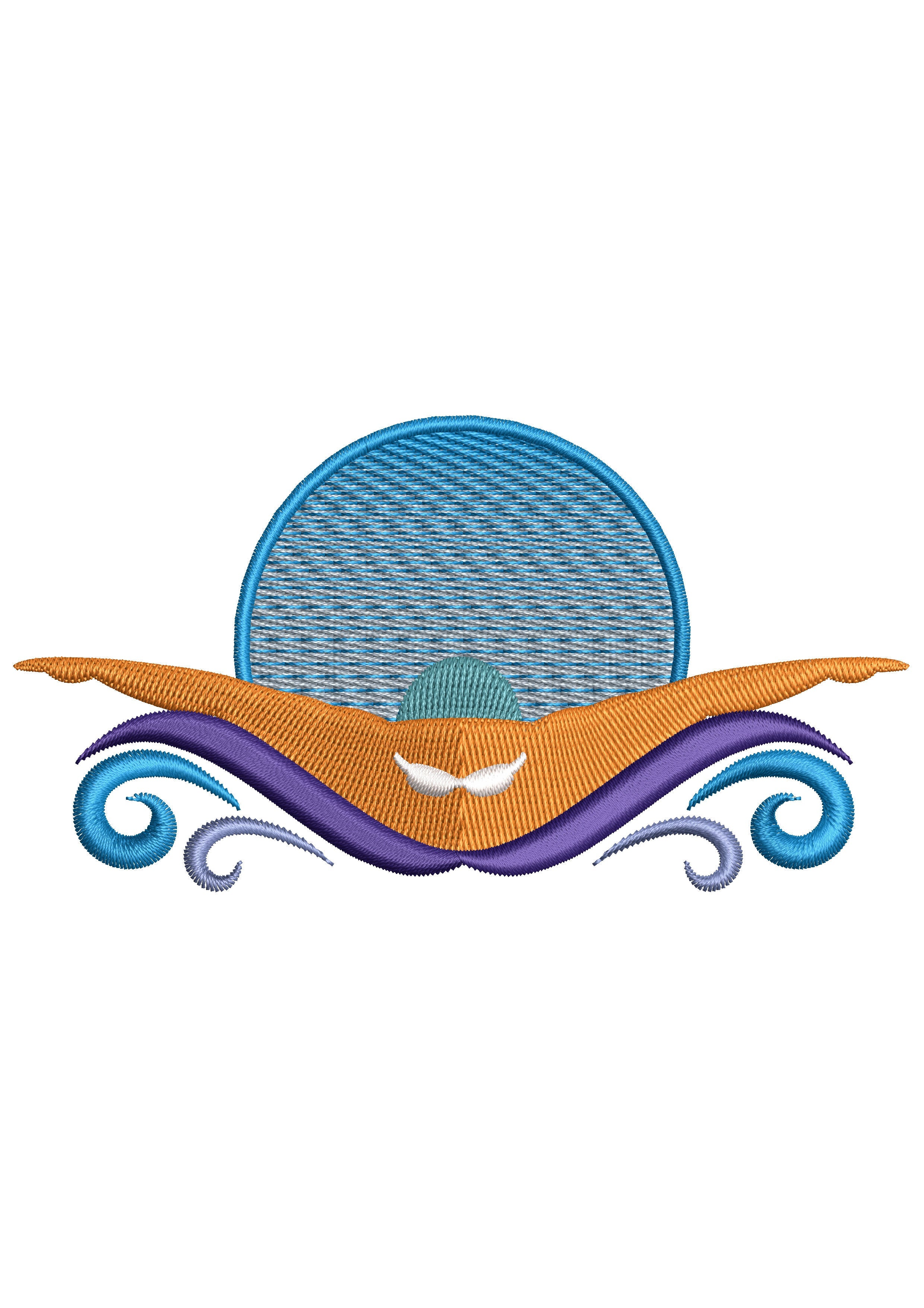 Swim Colour Embroidery Design