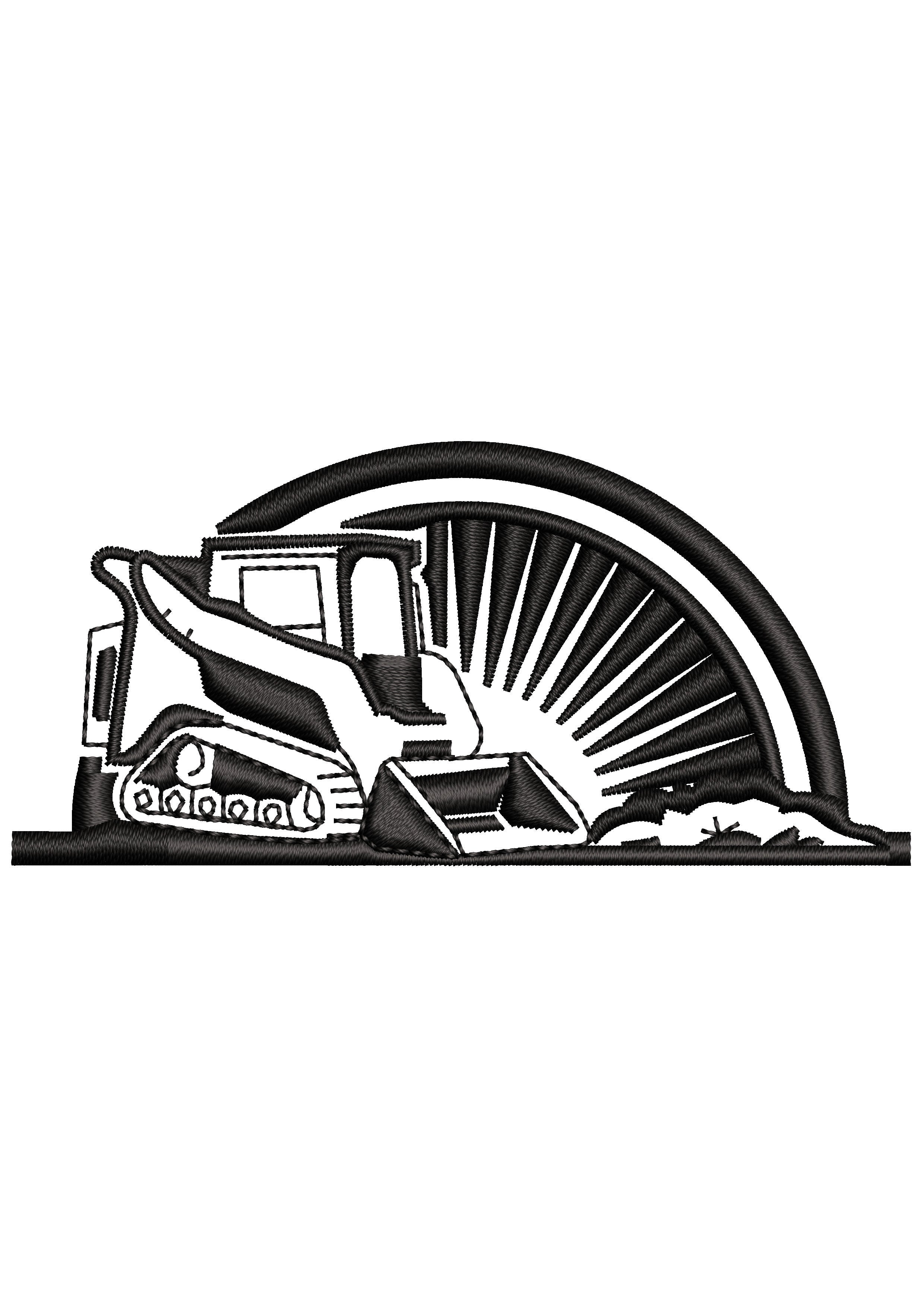 Grass Cutter Embroidery Design