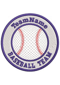 Baseball Team Embroidery Design
