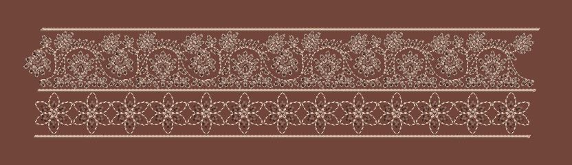 Intricate Star Blossom and Scallop Combo Embroidery Design