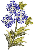 Tiny Blue Flower Embroidery Design