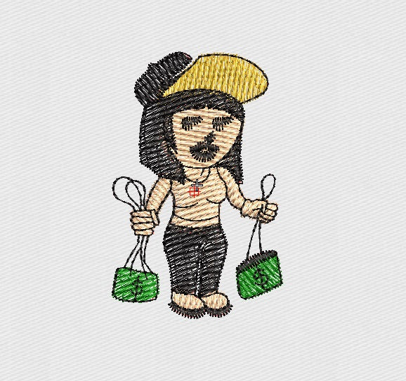 Girl Embroidery Design