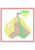 Pear Crosstitch Embroidery Design
