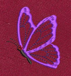 Butterfly Purple Embroidery Design