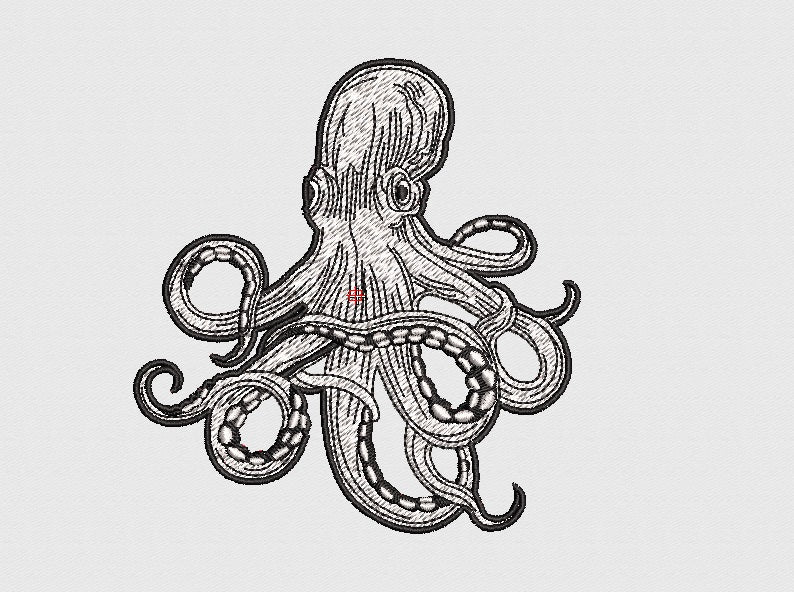 Octopus Embroidery Design