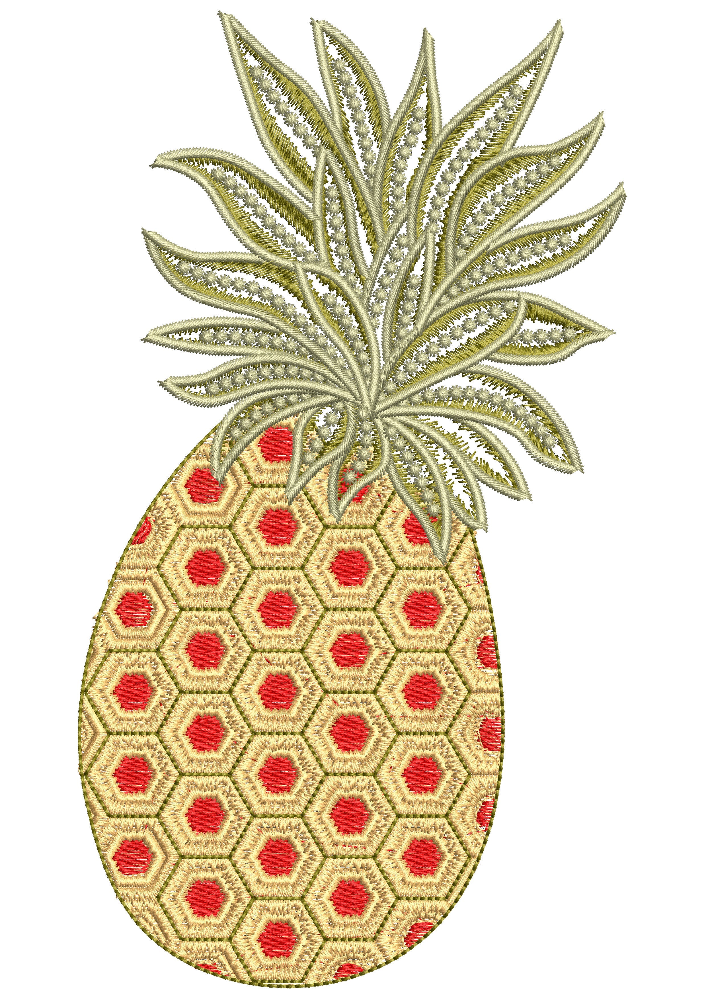Pineapple Embroidery Design