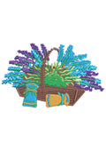 Flower Basket Embroidery Design