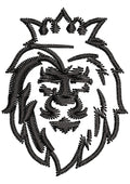 Lion Crown Embroidery Design