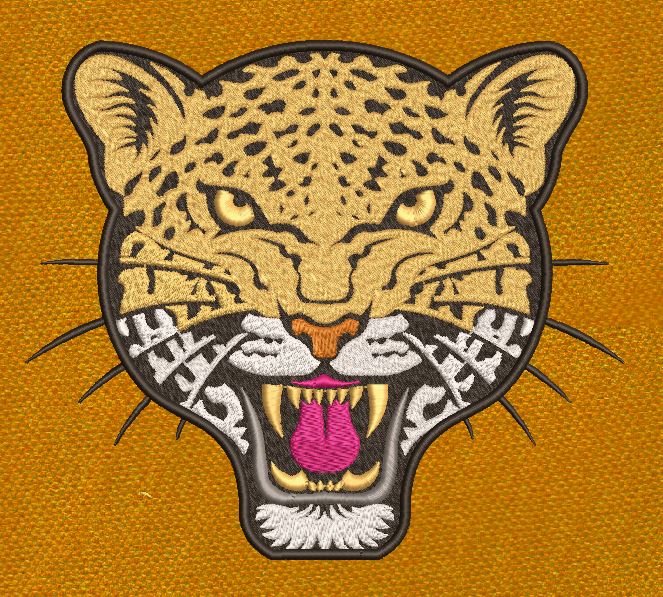 Leopard Head Embroidery Design