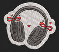 Headphones Embroidery Design