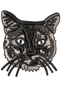 Forest Cat Embroidery Design