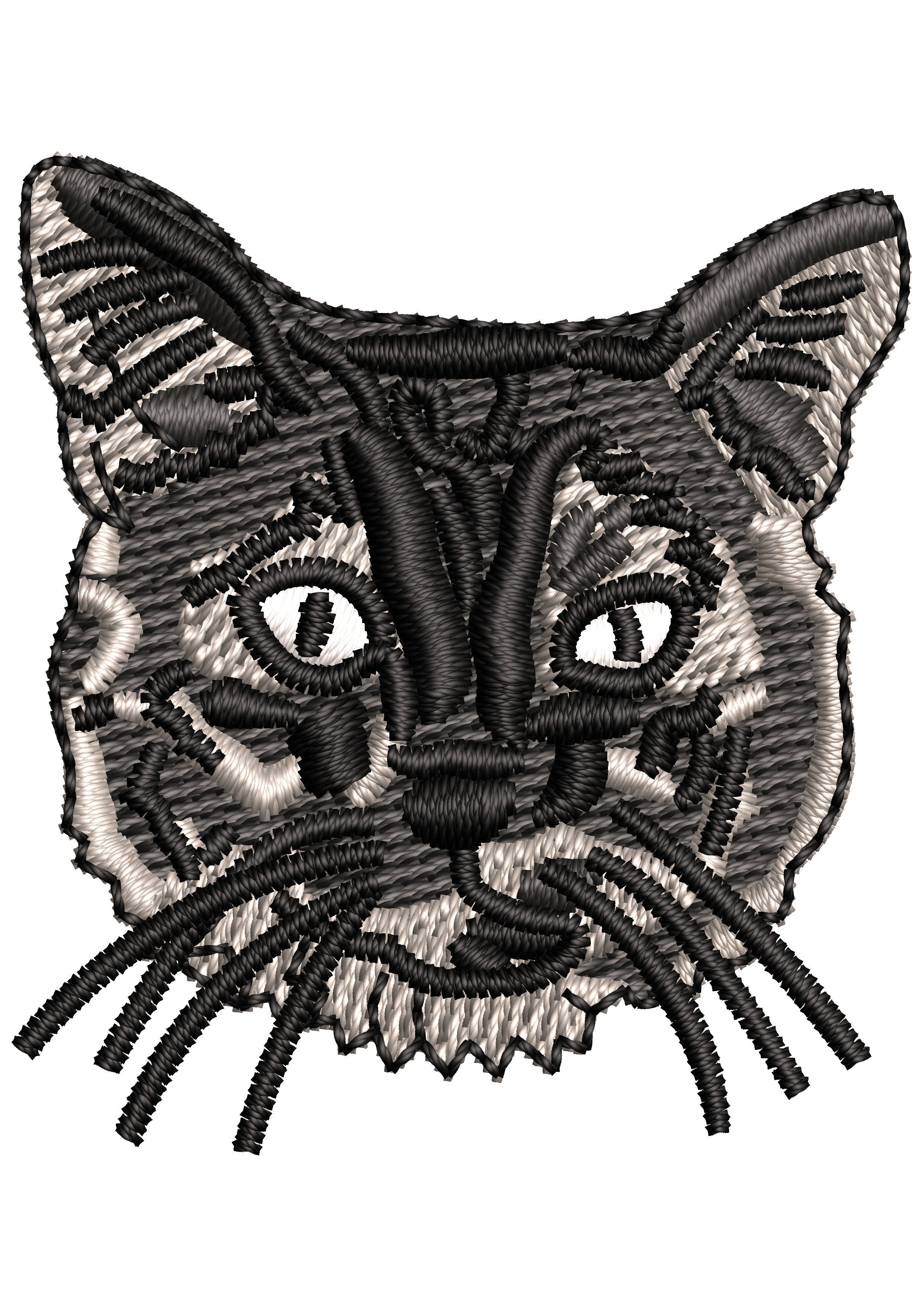 Forest Cat Embroidery Design