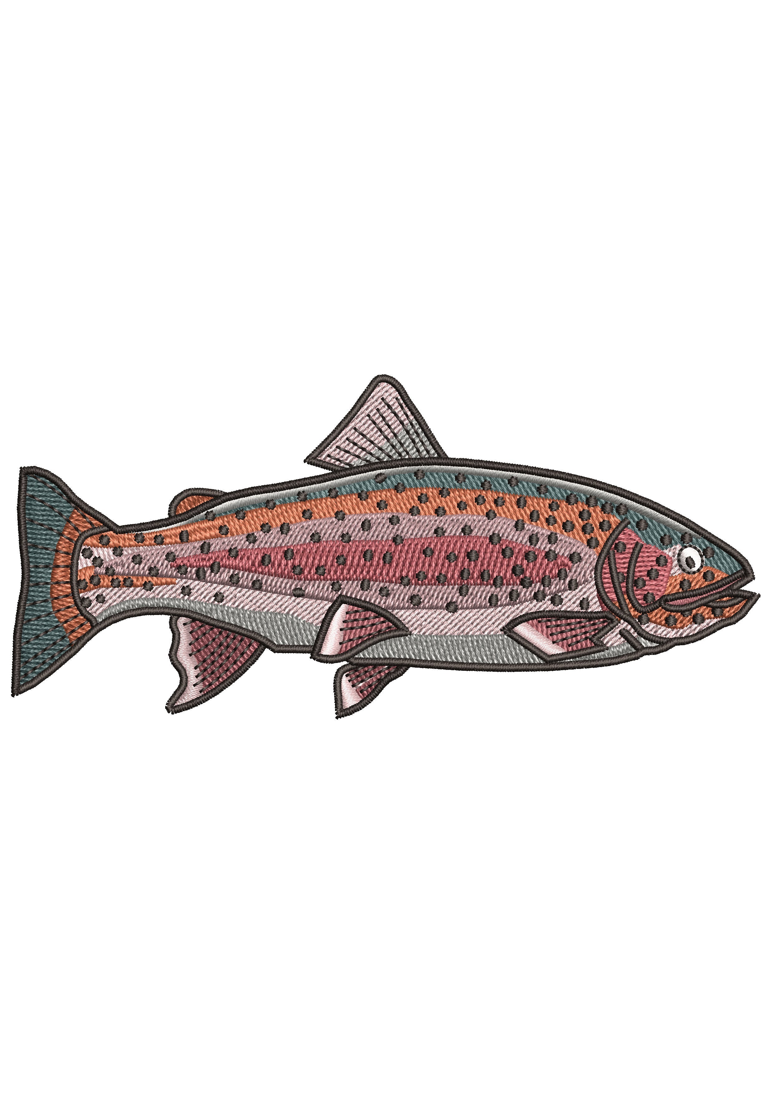 Ocean Fish Embroidery Design