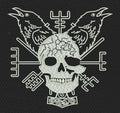 Viking Skull White Embroidery Design