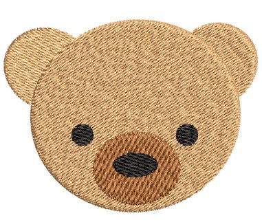 Cartoon Face Embroidery Design