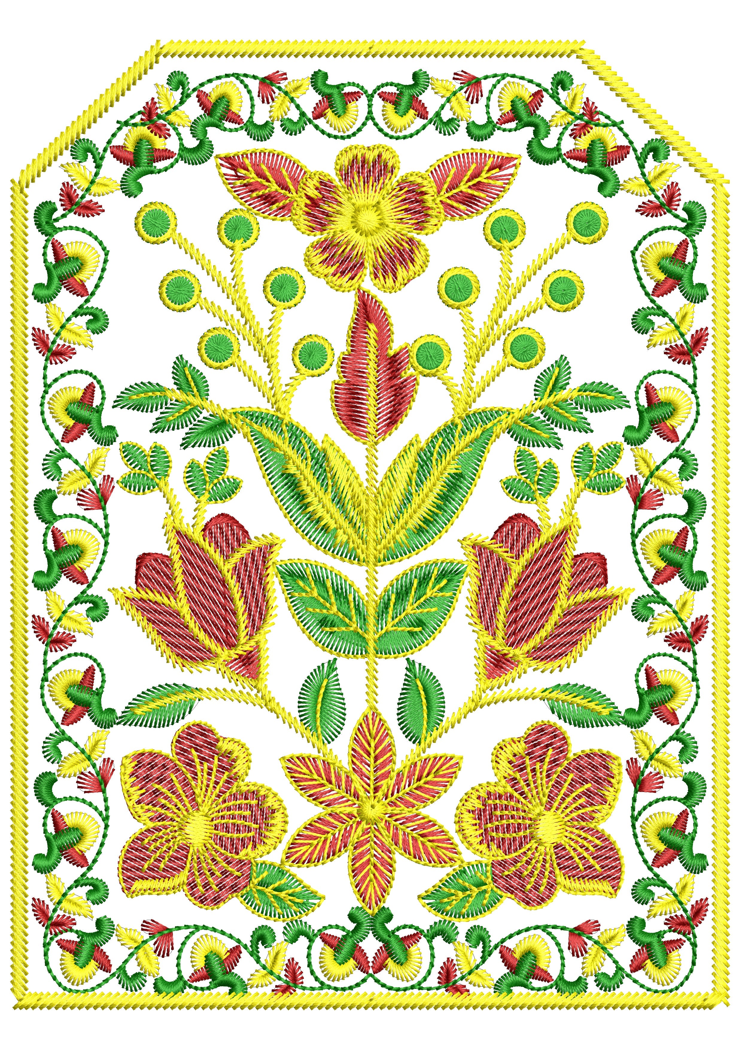 Gate Of Flower Embroidery Design