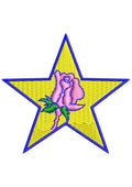 Rose Star Embroidery Design