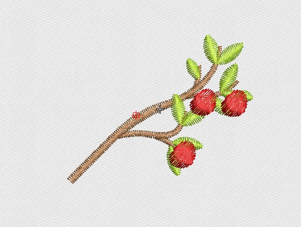 Apple Embroidery Design
