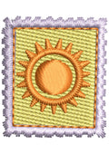 Sun In Frame Embroidery Design