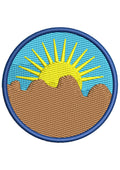 Sun Mountain Embroidery Design