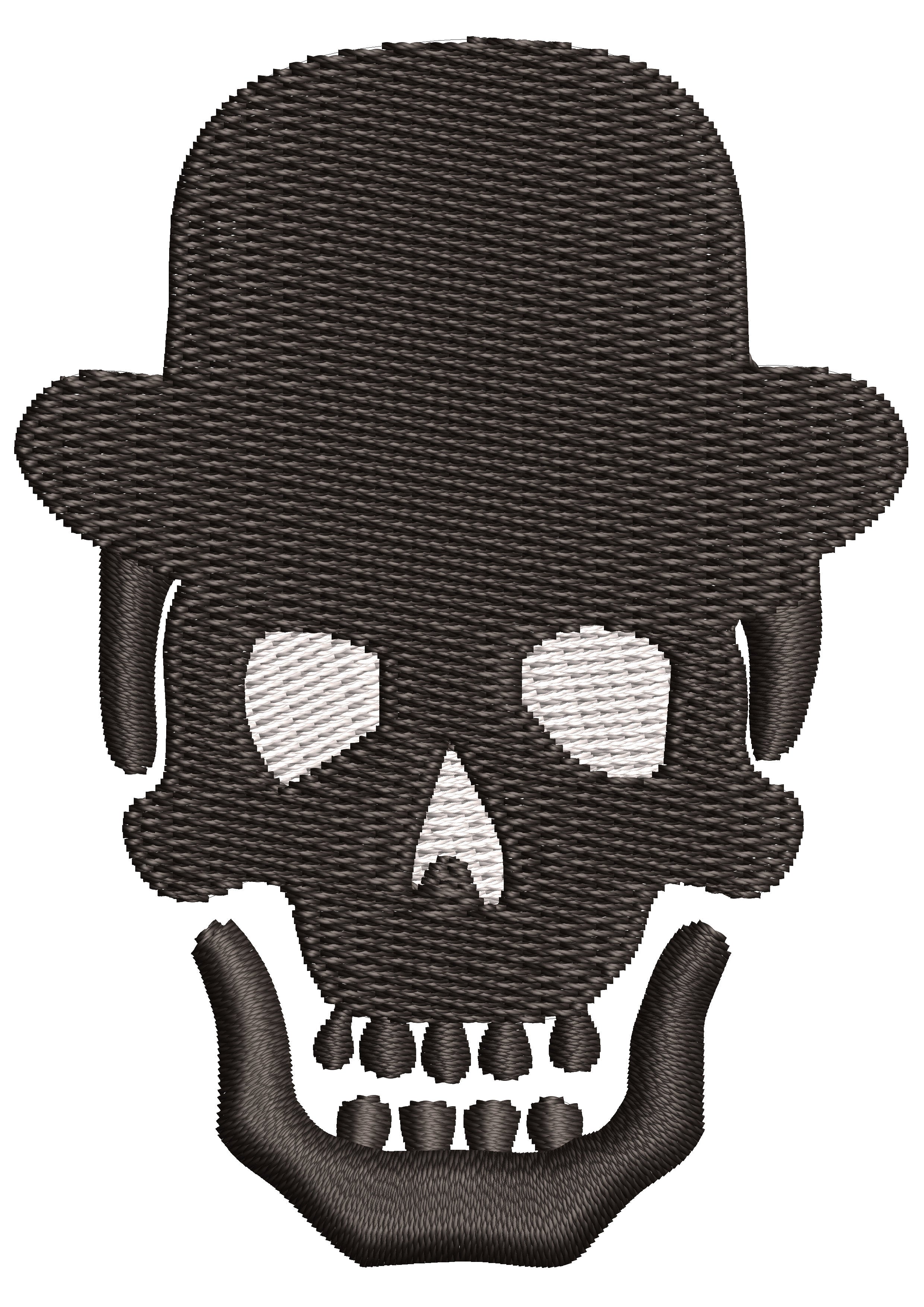 Hat Skull Embroidery Design