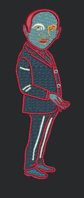 Man in Suit Character Embroidery Design