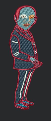 Man in Suit Character Embroidery Design