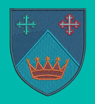Royal Cross Shield Embroidery Design