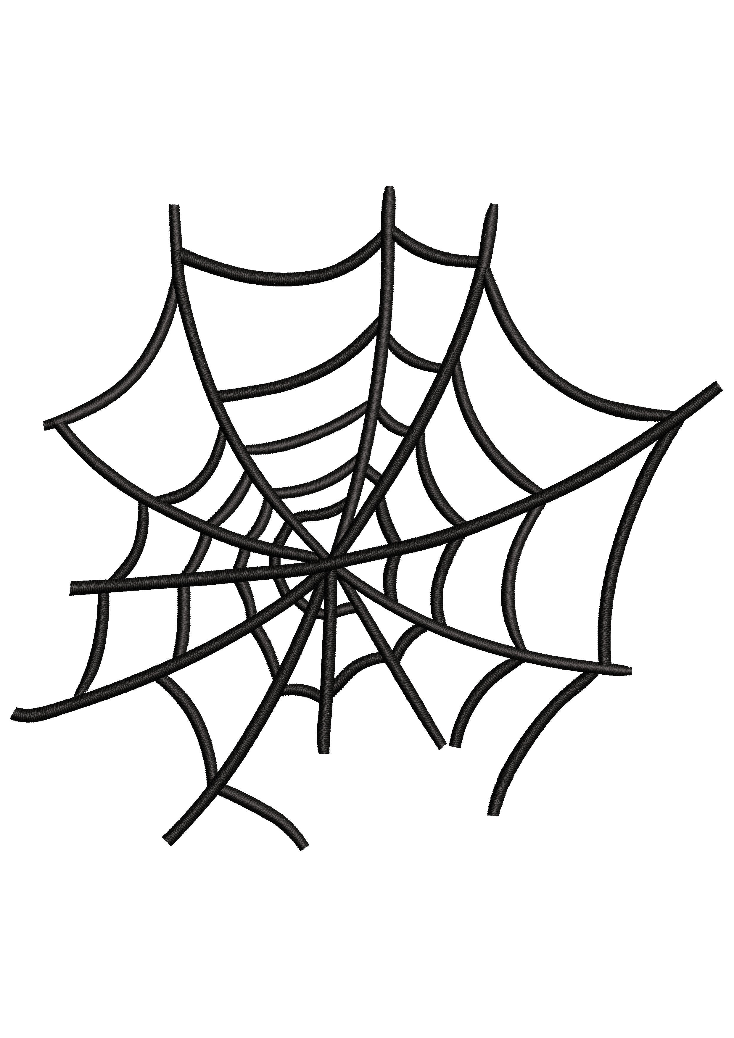 Spider Cobweb Embroidery Design