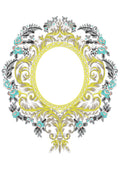 Queen Mirror Embroidery Design