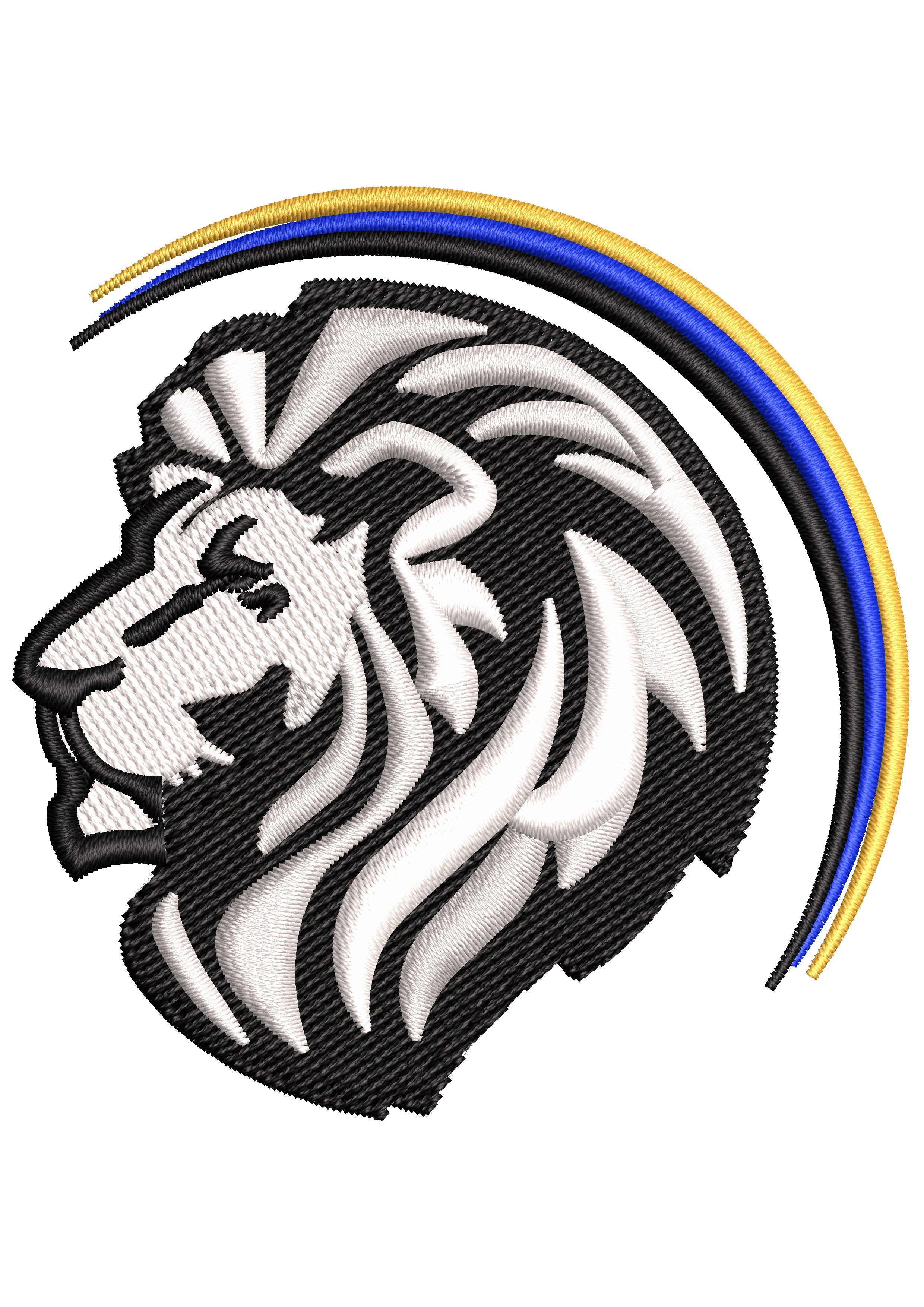 Lion Babbar Embroidery Design
