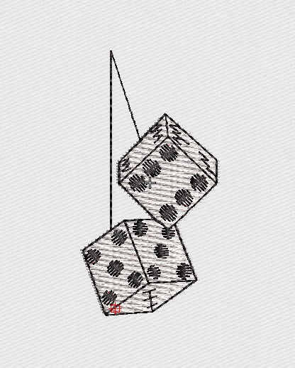 Dice Embroidery Design