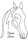 Horse Love Embroidery Design