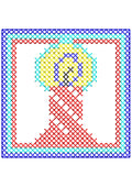 Candle Cross Stitch Embroidery Design