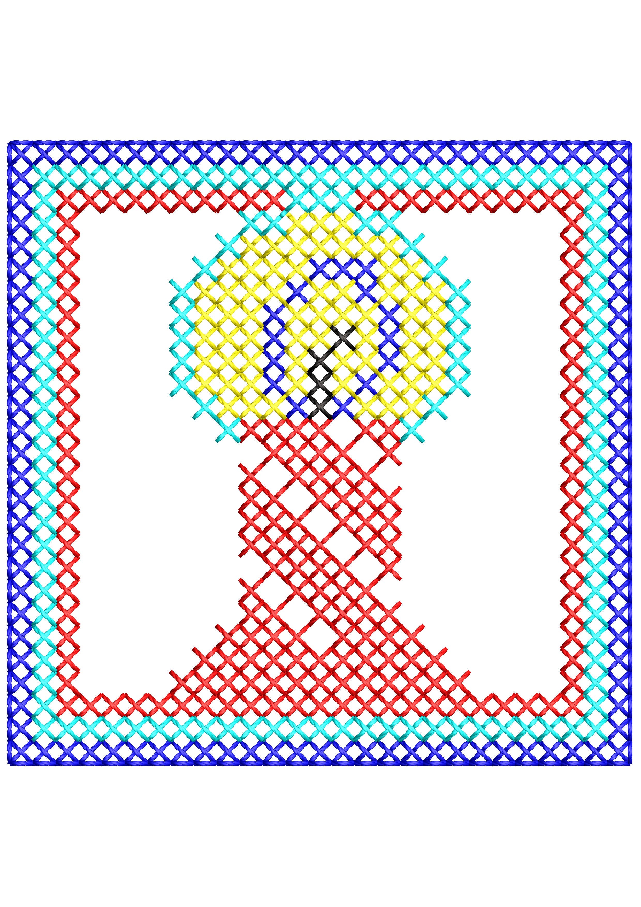 Candle Cross Stitch Embroidery Design