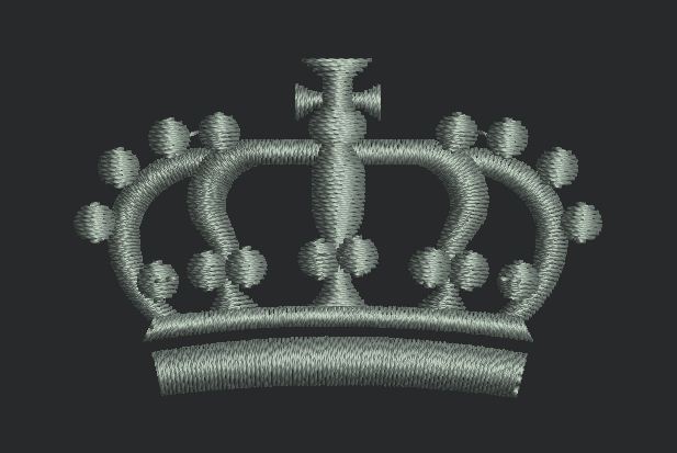 Silver Crown Embroidery Design