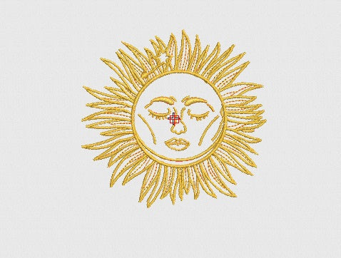 Sun Embroidery Design
